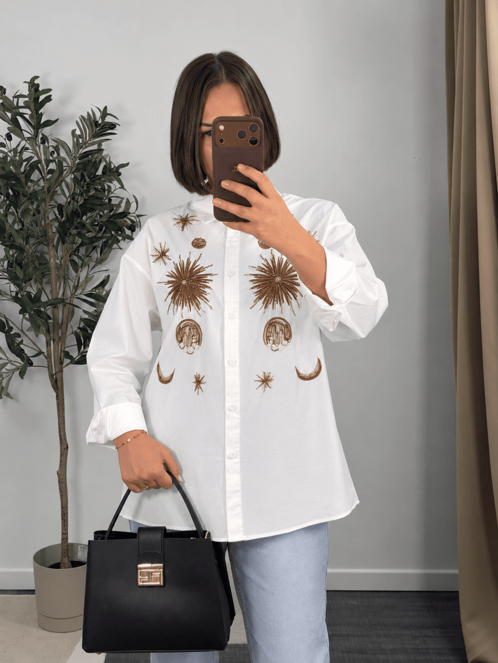 Chemise blanche brodée céleste femme – La Fayette - Prêt-à-porter féminin | HBL Studio