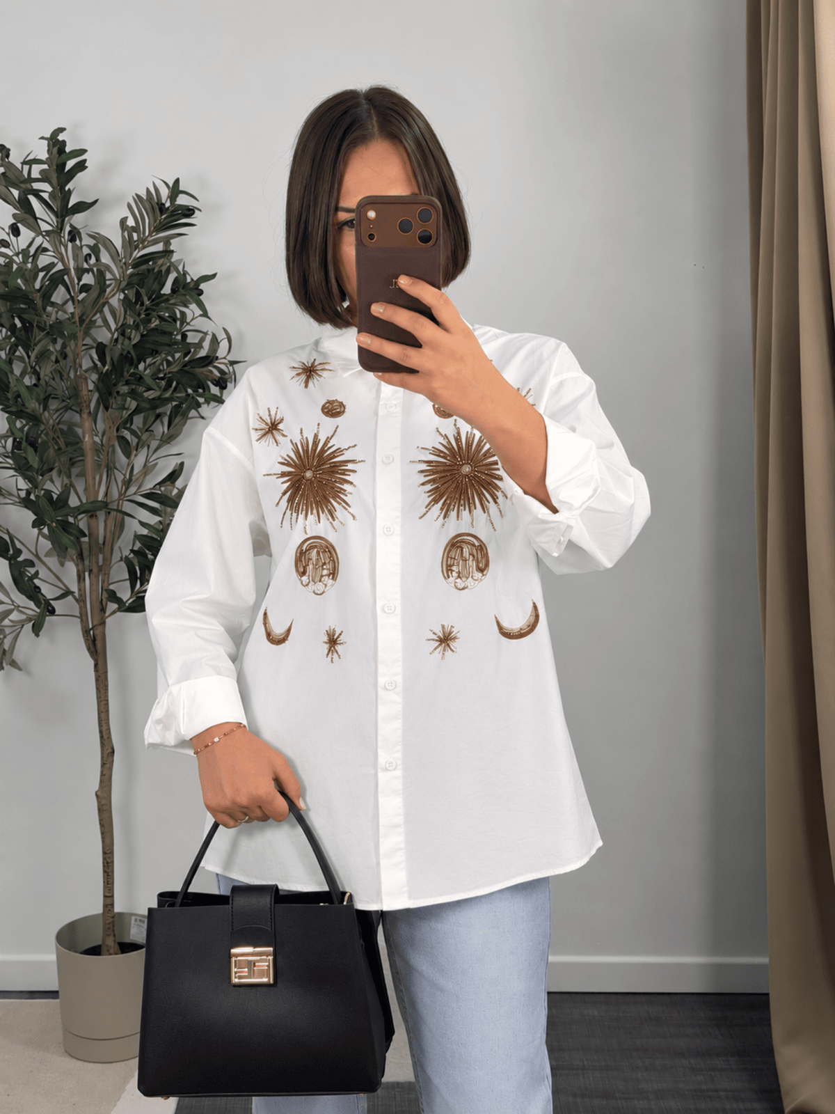 Chemise blanche brodée céleste femme – La Fayette - Prêt-à-porter féminin | HBL Studio