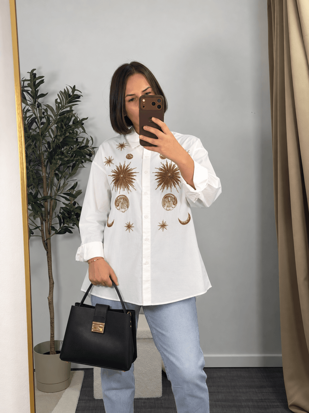 Chemise blanche brodée céleste femme – La Fayette - Prêt-à-porter féminin | HBL Studio