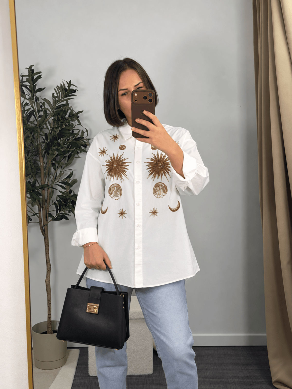 Chemise blanche brodée céleste femme – La Fayette - Prêt-à-porter féminin | HBL Studio