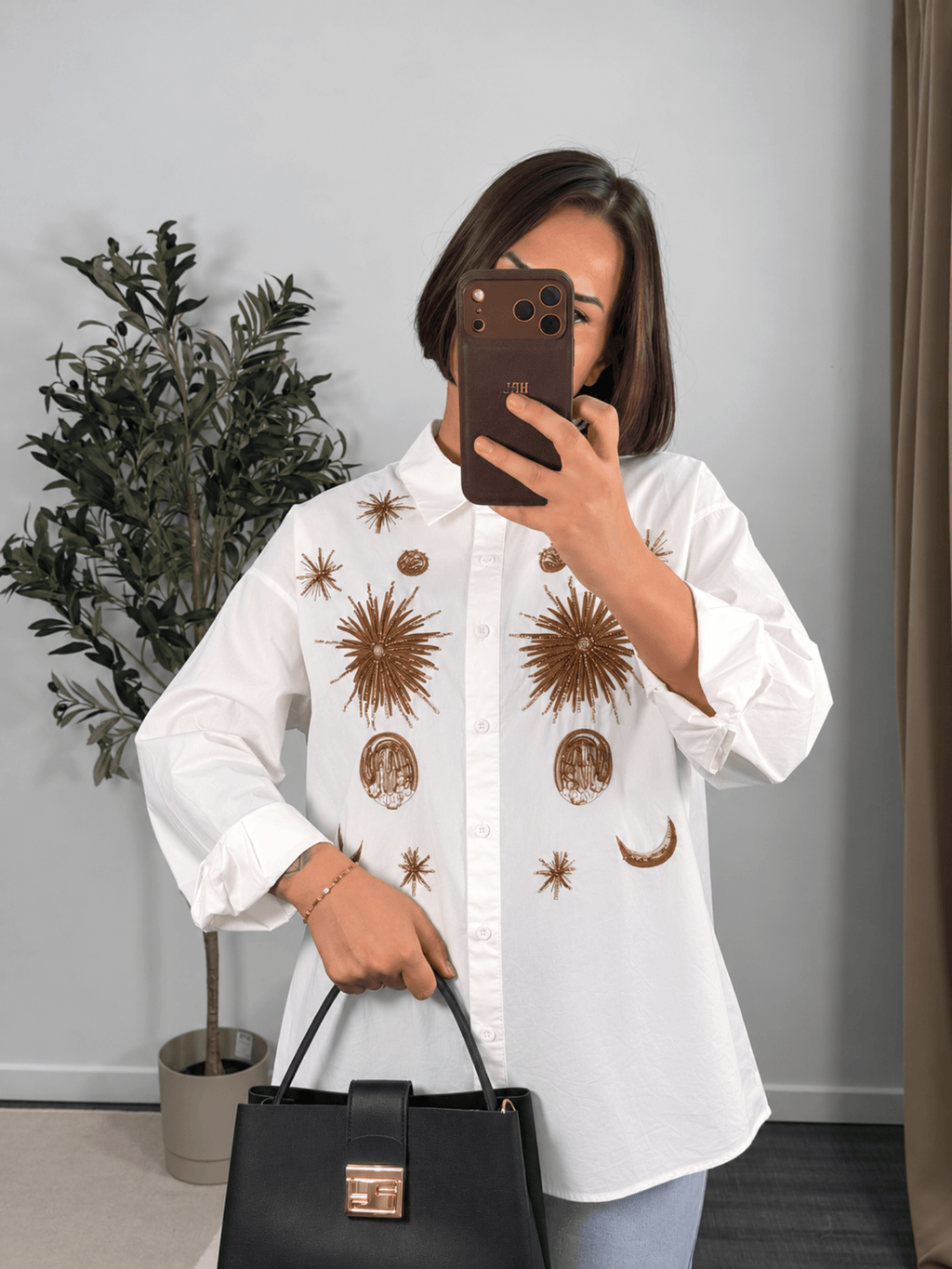 Chemise blanche brodée céleste femme – La Fayette - Prêt-à-porter féminin | HBL Studio