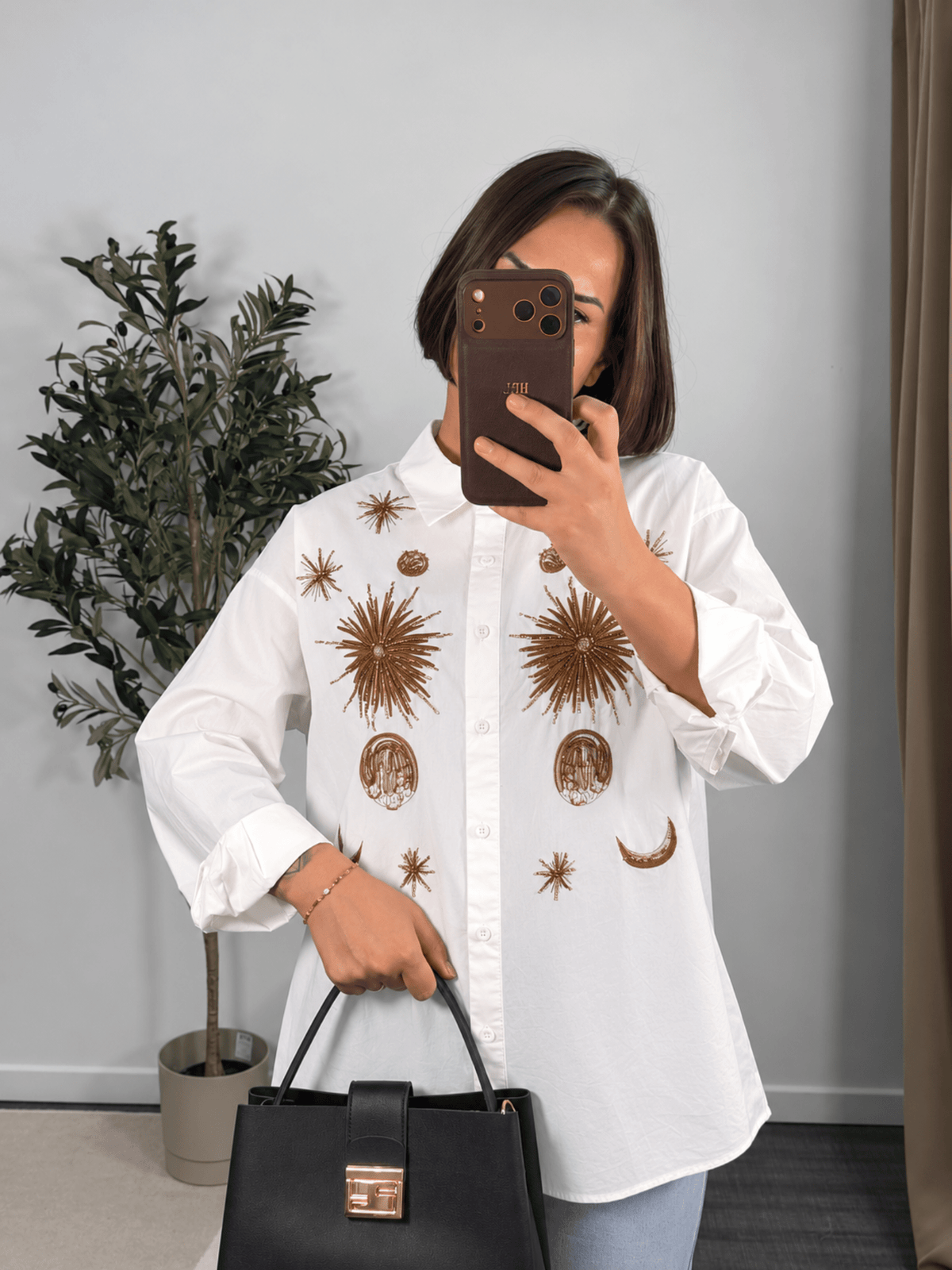 Chemise blanche brodée céleste femme – La Fayette - Prêt-à-porter féminin | HBL Studio