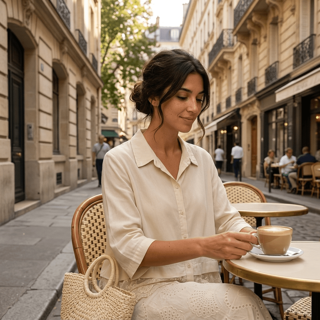 Chemise en dentelle femme – Capucine - Prêt-à-porter féminin | HBL Studio