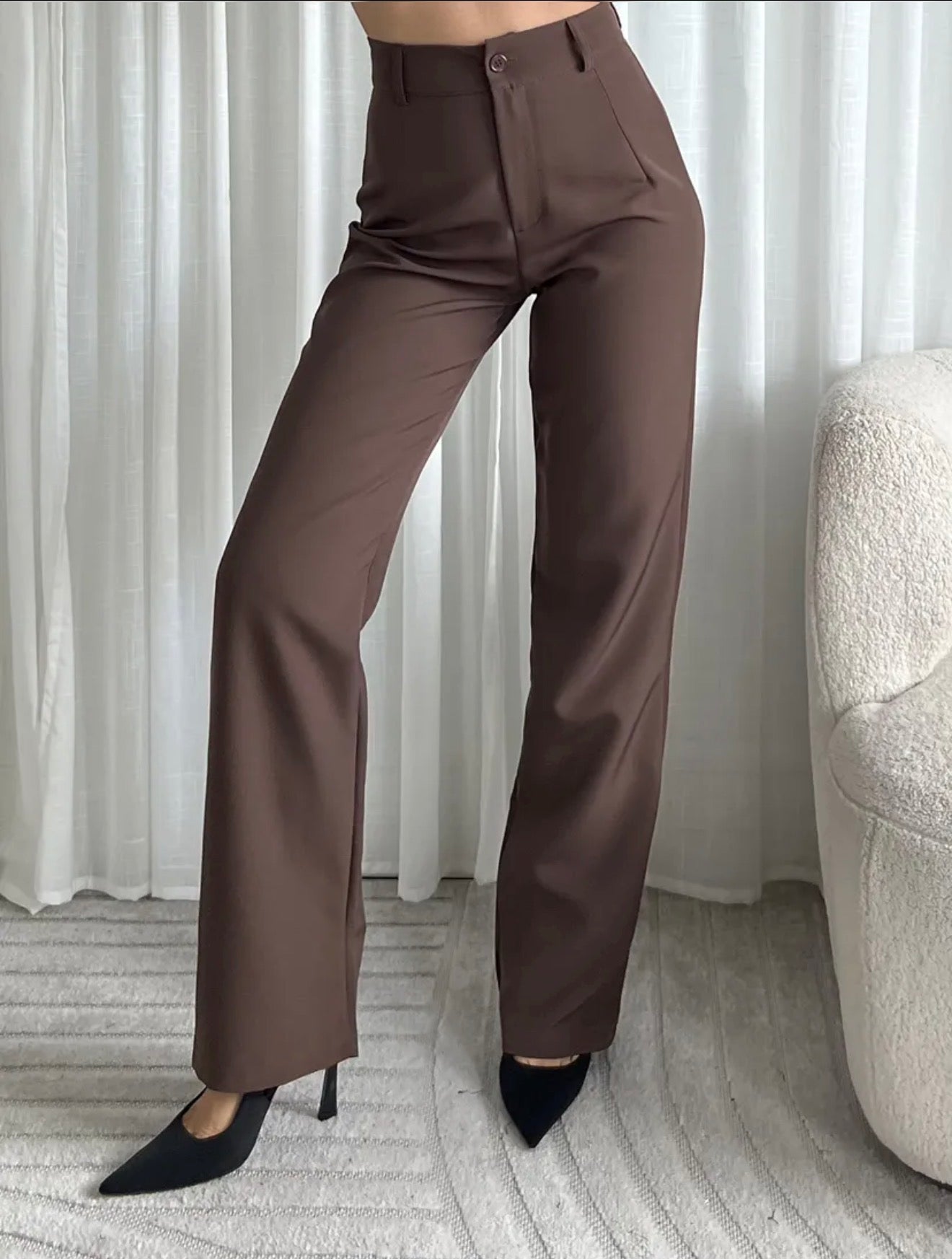 Pantalon Saint-Honoré – Pantalon chocolat - Prêt-à-porter féminin | HBL Studio