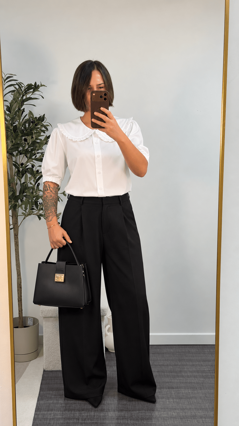 Pantalon wide leg taille haute noir femme – Haussmann - Prêt-à-porter féminin | HBL Studio