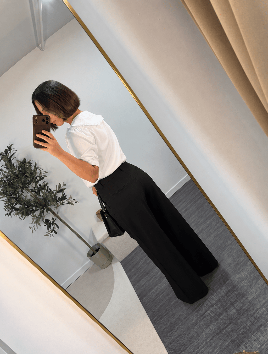 Pantalon wide leg taille haute noir femme – Haussmann - Prêt-à-porter féminin | HBL Studio