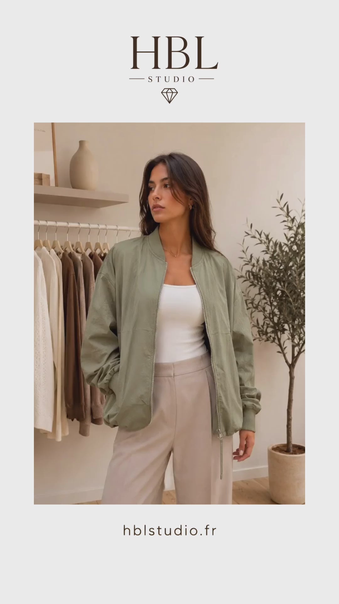 Veste bomber kaki femme – Iéna