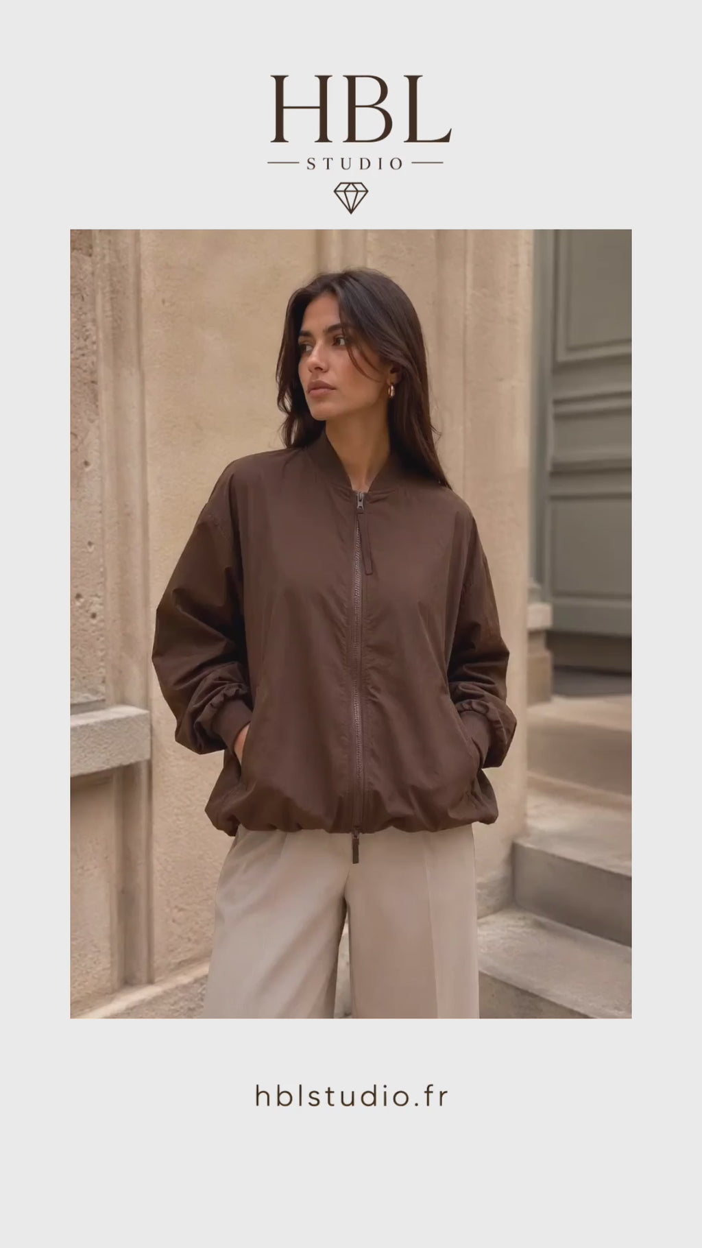 Veste bomber marron femme – Iéna