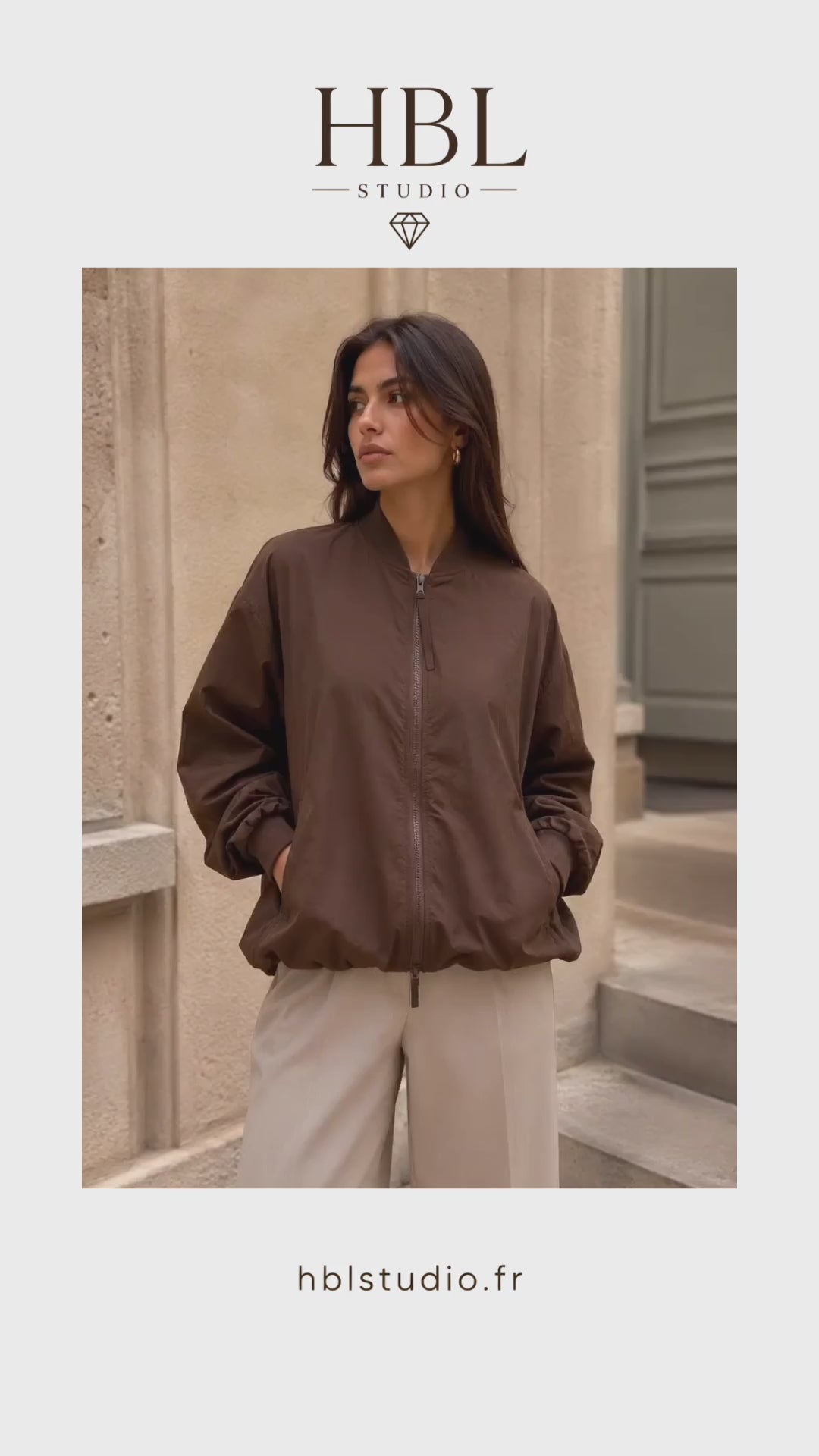 Veste bomber marron femme – Iéna
