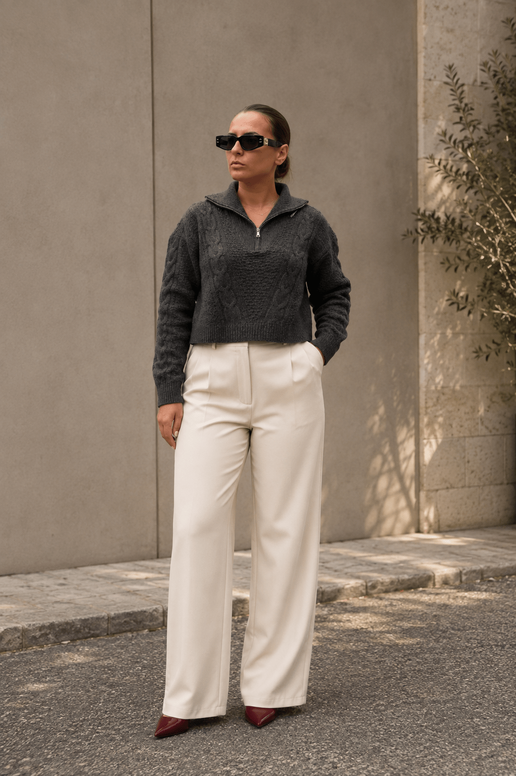 Pull femme en maille texturée - Pull Kléber 5 couleurs - Prêt-à-porter féminin | HBL Studio