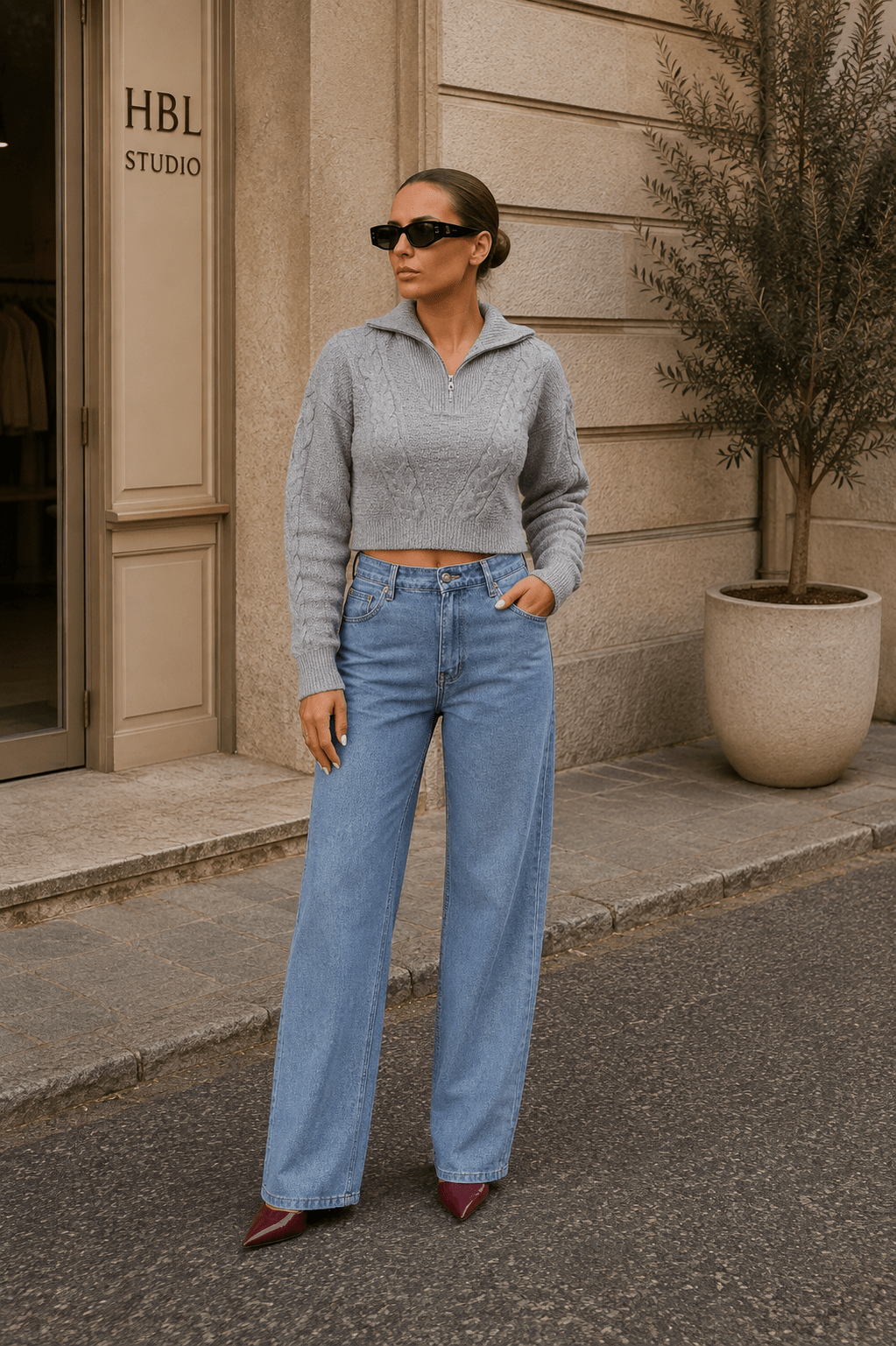 Pull femme en maille texturée - Pull Kléber 5 couleurs - Prêt-à-porter féminin | HBL Studio