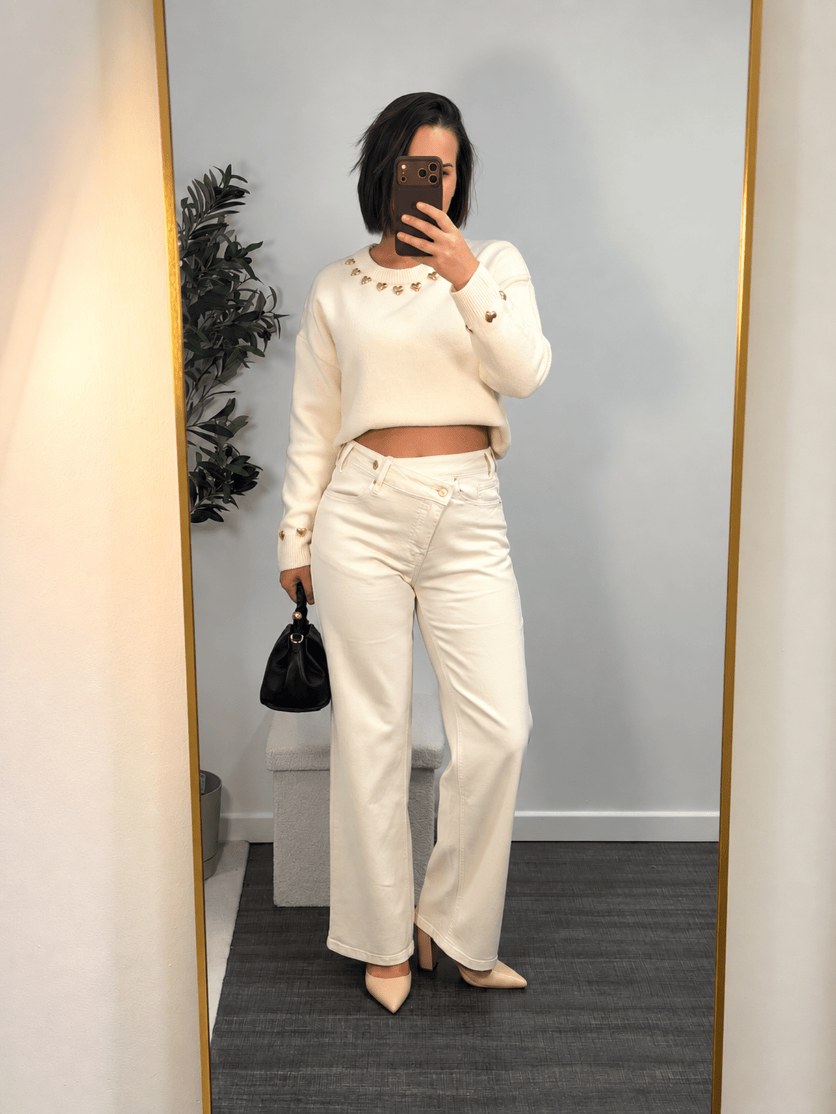 Pull ivoire à cœurs femme – Palais-Royal - Prêt-à-porter féminin | HBL Studio