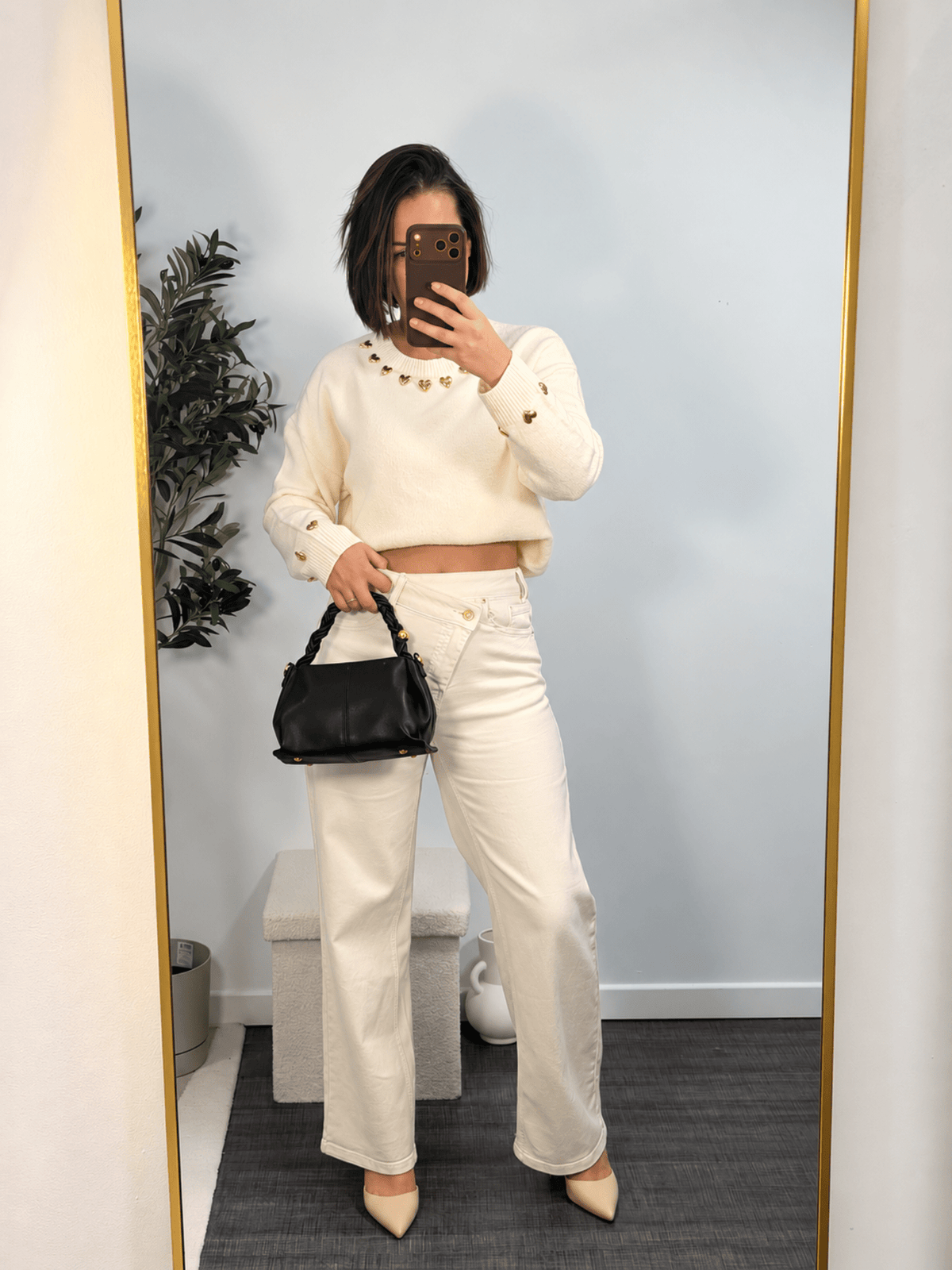 Pull ivoire à cœurs femme – Palais-Royal - Prêt-à-porter féminin | HBL Studio
