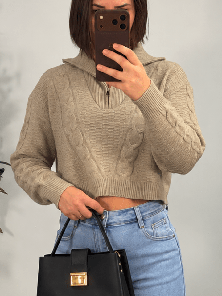 Pull maille texturée femme – Montmartre - Prêt-à-porter féminin | HBL Studio