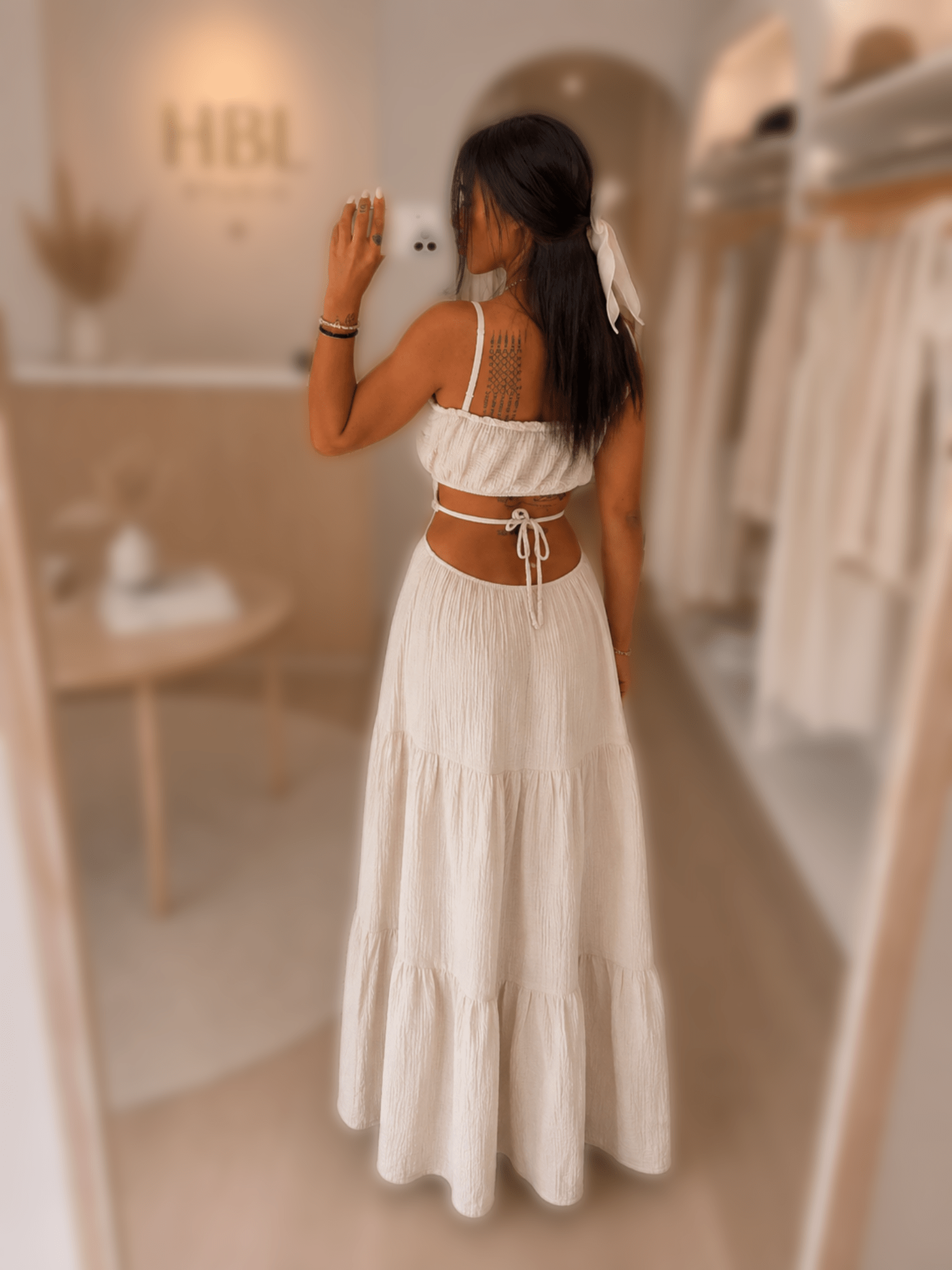 Robe Tournon – Robe longue gaze de coton - Prêt-à-porter féminin | HBL Studio
