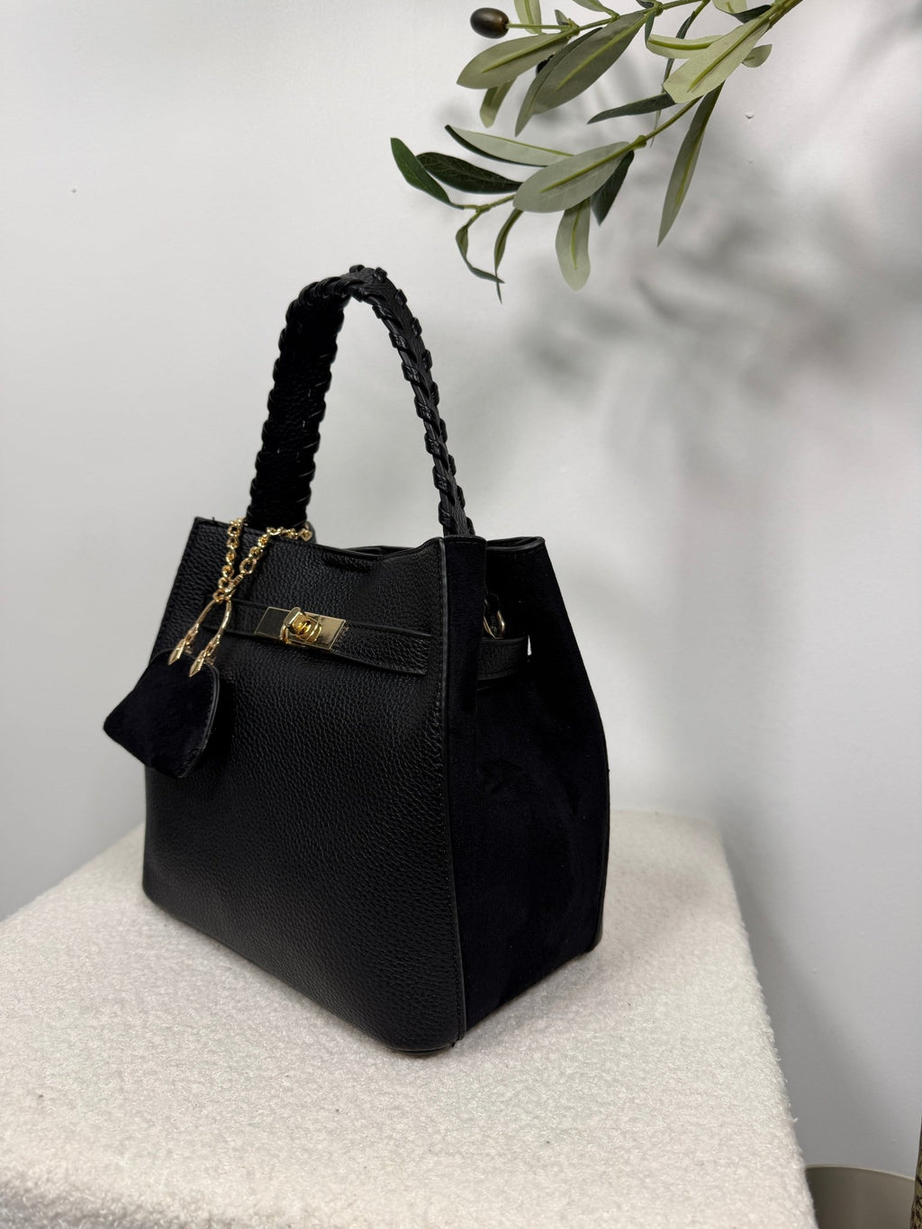 Sac à main 2 en 1 noir femme – Saint-Germain - Prêt-à-porter féminin | HBL Studio