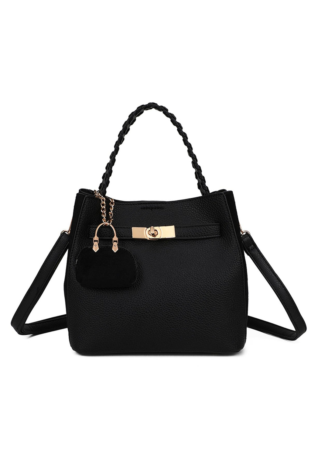 Sac à main 2 en 1 noir femme – Saint-Germain - Prêt-à-porter féminin | HBL Studio