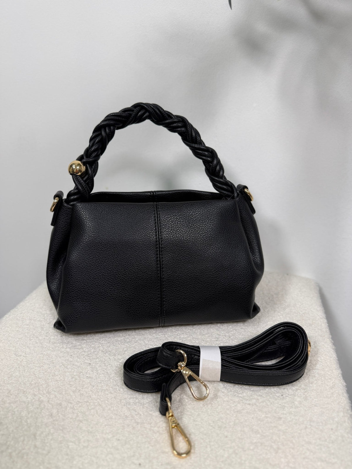 Sac à main anse torsadée noir femme – Odéon - Prêt-à-porter féminin | HBL Studio