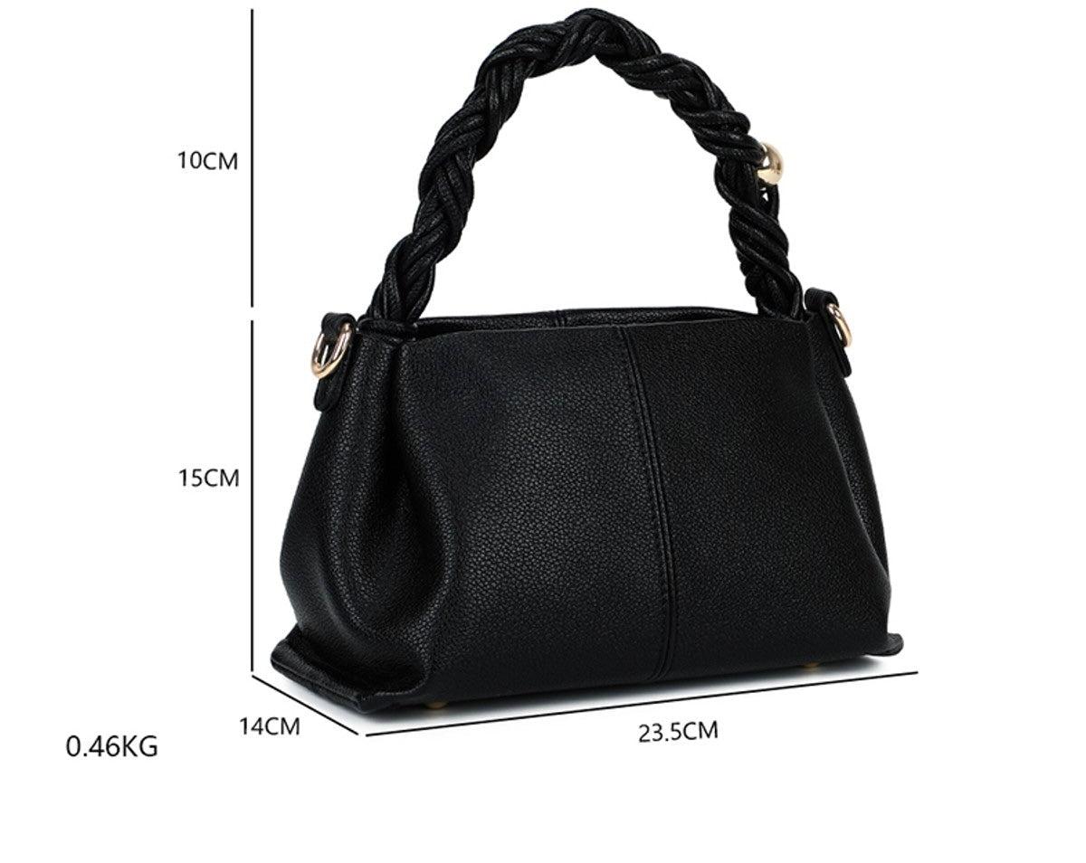 Sac à main anse torsadée noir femme – Odéon - Prêt-à-porter féminin | HBL Studio