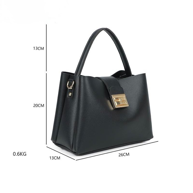 Sac à main structuré fermoir doré noir femme – Marais - Prêt-à-porter féminin | HBL Studio