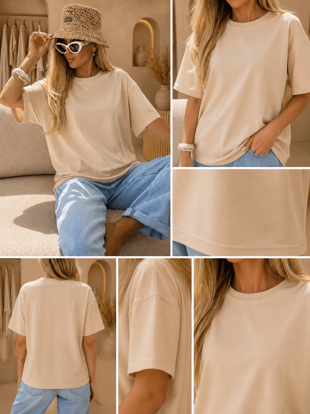 T-shirt oversize Noa - Prêt-à-porter féminin | HBL Studio