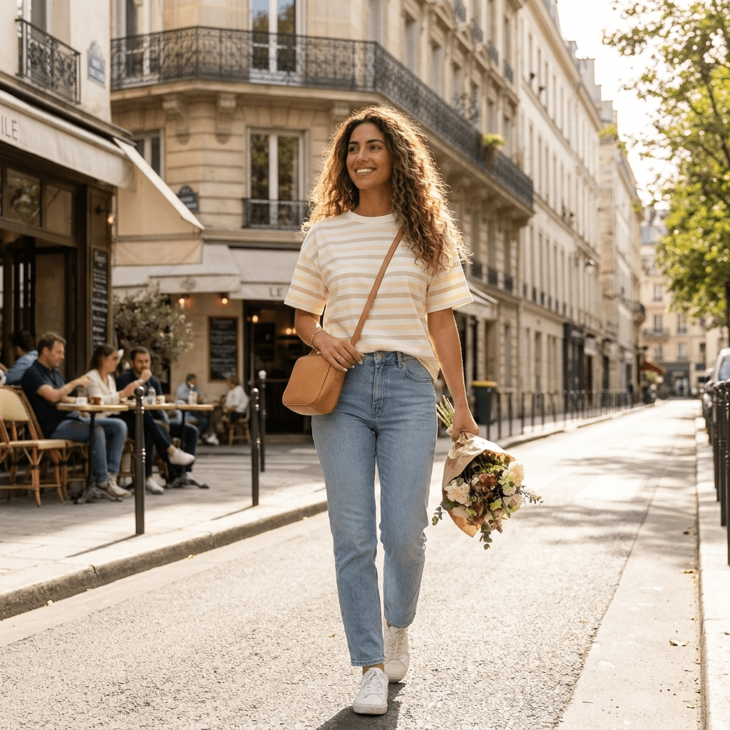 T-shirt rayé femme oversize – Marceau - Prêt-à-porter féminin | HBL Studio