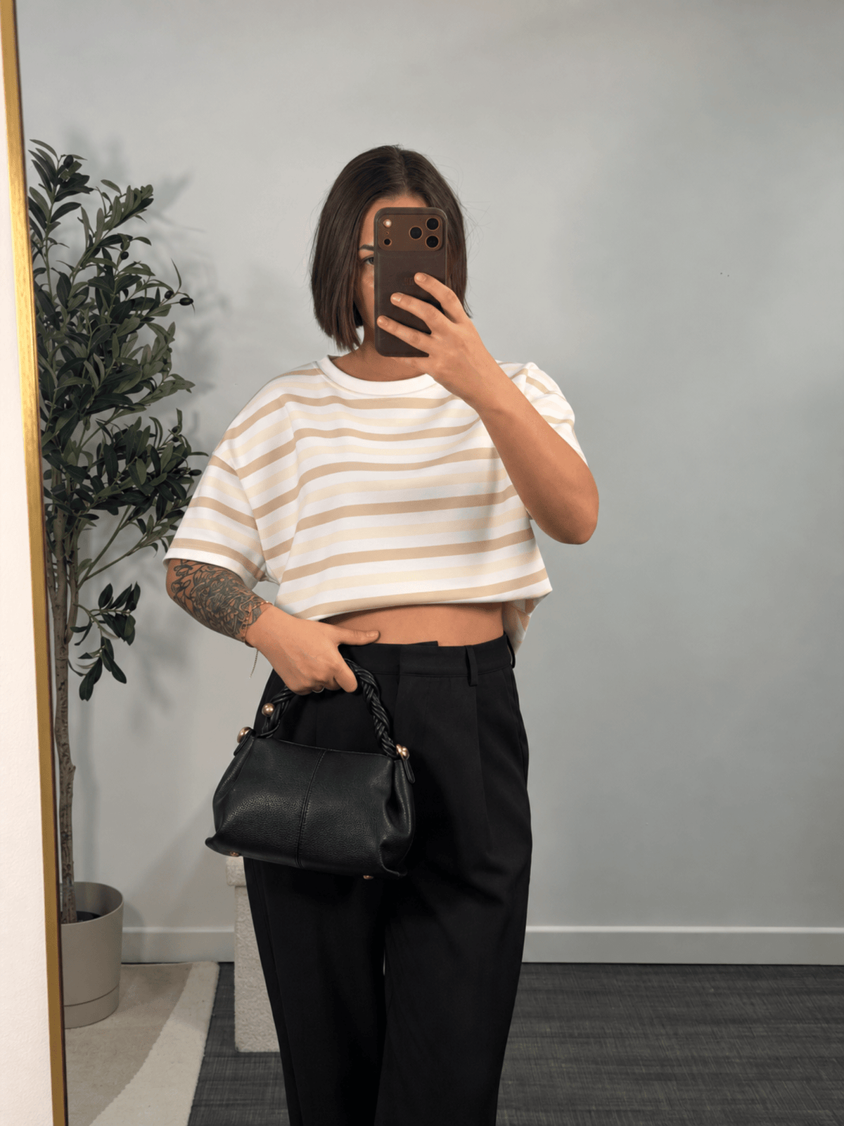 T-shirt rayé oversize femme – Marceau - Prêt-à-porter féminin | HBL Studio