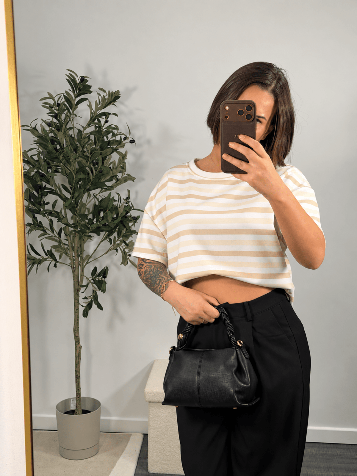 T-shirt rayé oversize femme – Marceau - Prêt-à-porter féminin | HBL Studio