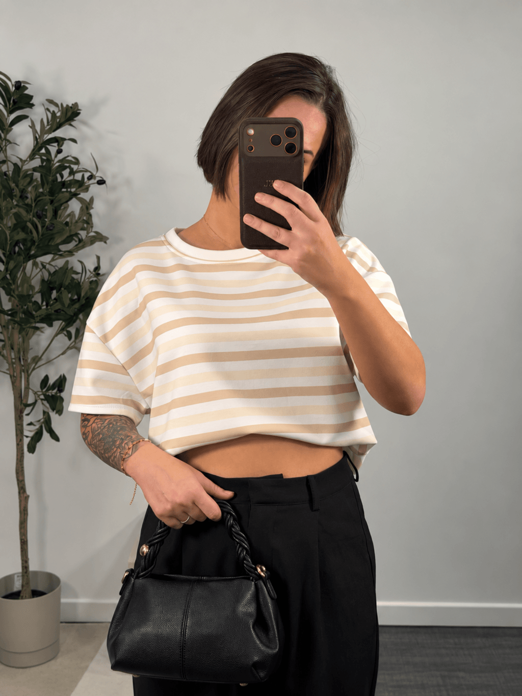 T-shirt rayé oversize femme – Marceau - Prêt-à-porter féminin | HBL Studio