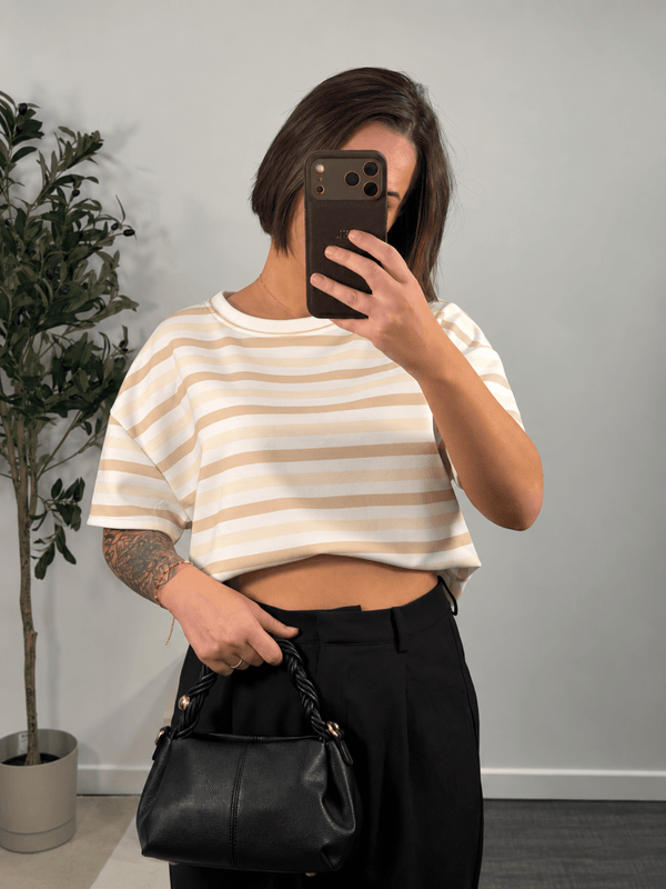 T-shirt rayé oversize femme – Marceau - Prêt-à-porter féminin | HBL Studio