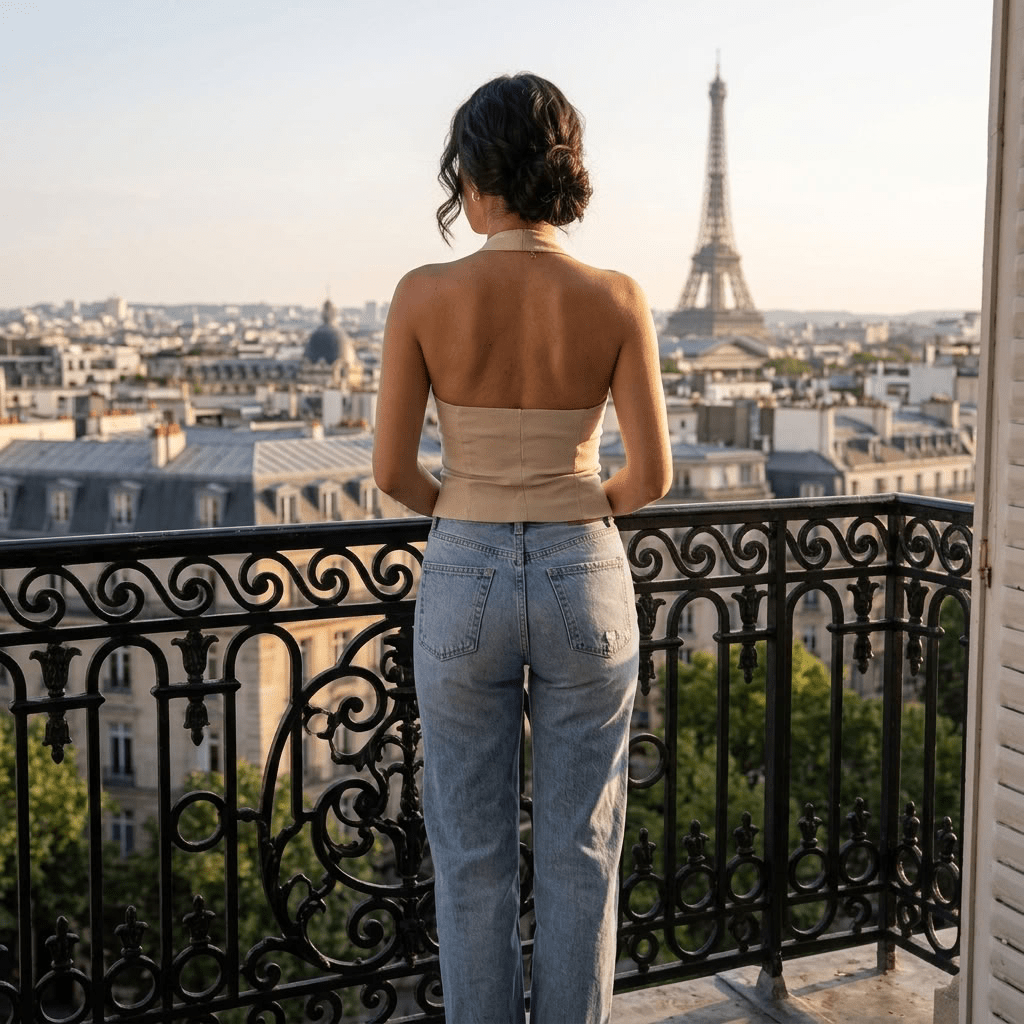 Top dos nu sable femme – Varenne - Prêt-à-porter féminin | HBL Studio