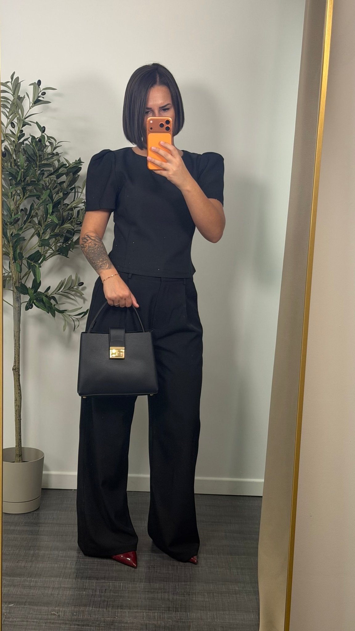 Top manches bouffantes strass noir femme – Garnier - Prêt-à-porter féminin | HBL Studio