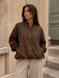 Veste coupe ballon femme choco - Veste Iéna - Prêt-à-porter féminin | HBL Studio
