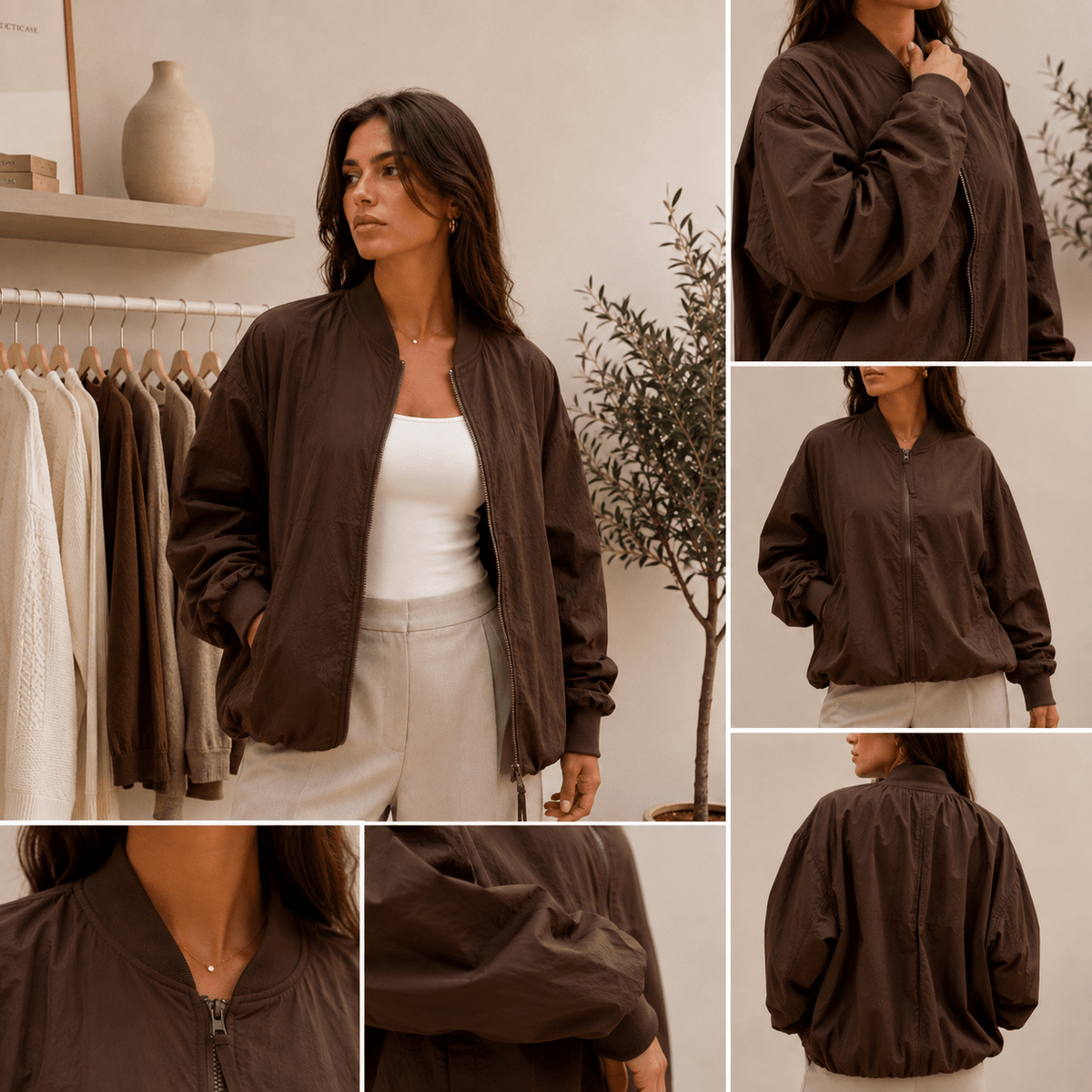 Veste coupe ballon femme choco - Veste Iéna - Prêt-à-porter féminin | HBL Studio