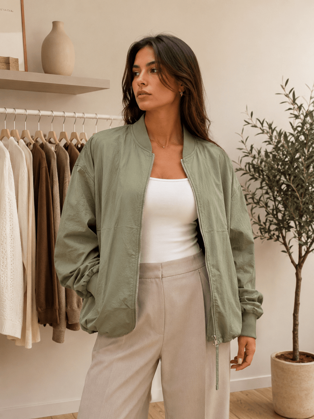 Veste bomber kaki femme – Iéna